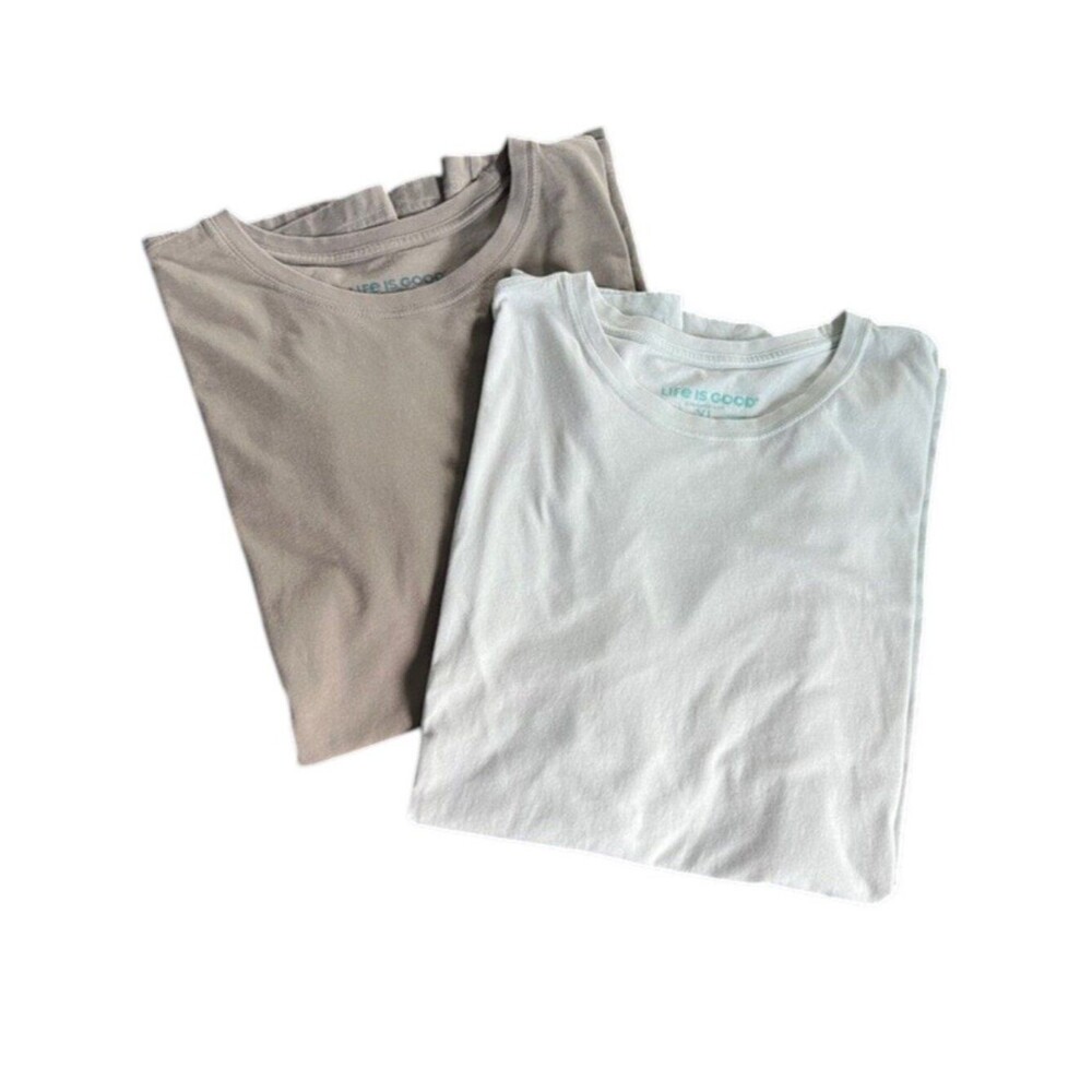 Life Is Good Men's XL Crusher Lite Cotton Tee Bundle Mint & Hunter Green